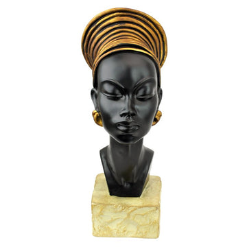Mibang Black/Gold Resin Sculptural Bust